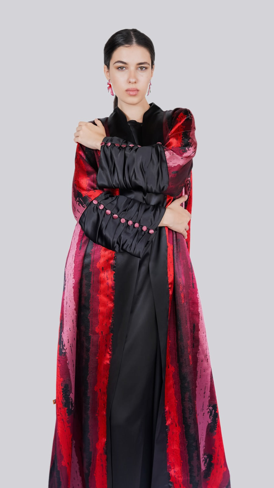 Scarlet Strawberry Whispers Abaya