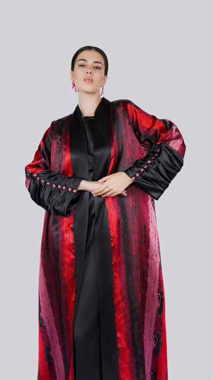 Scarlet Strawberry Whispers Abaya