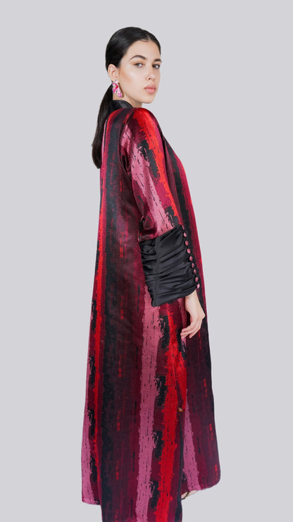 Scarlet Strawberry Whispers Abaya