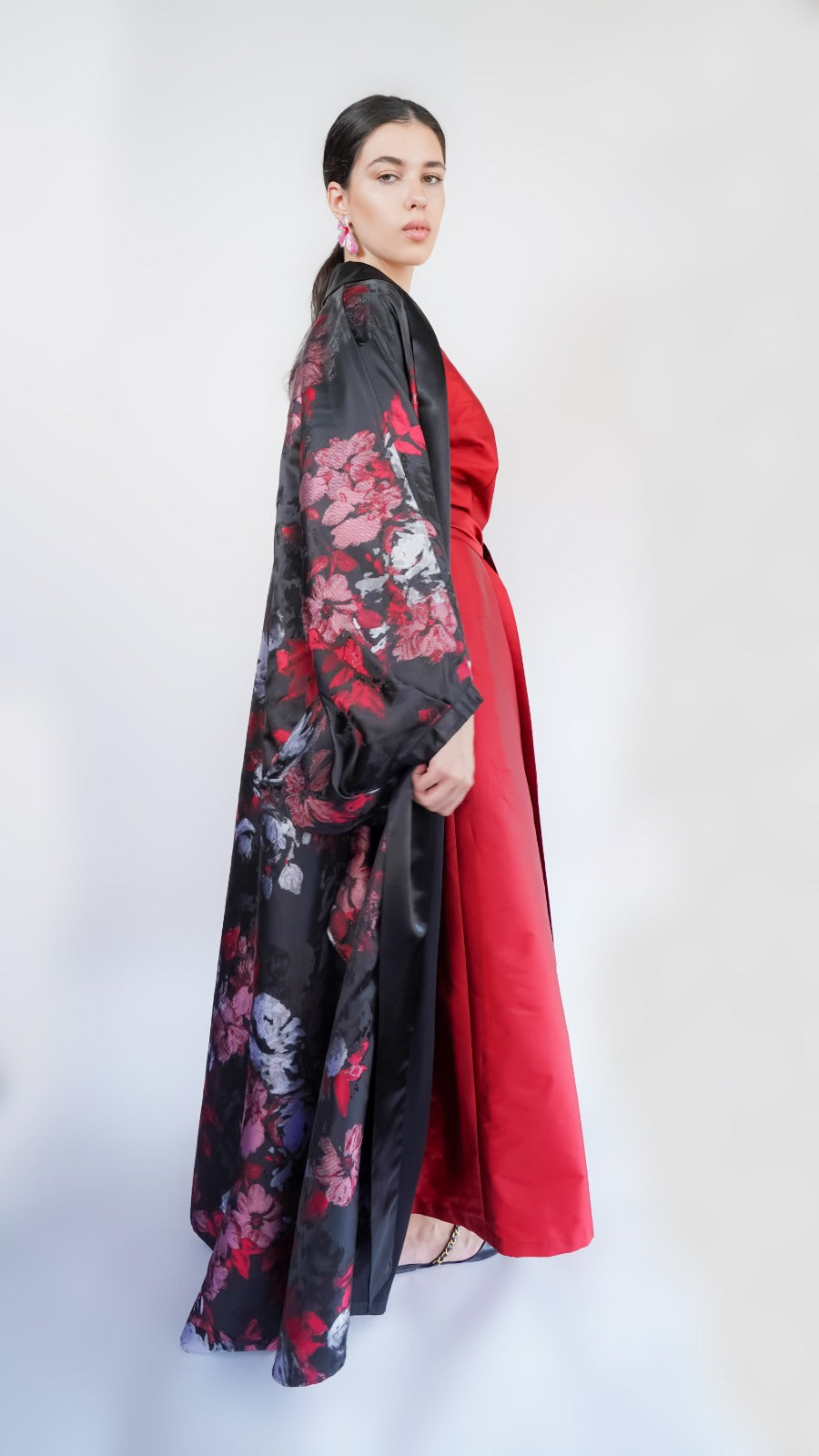 Maroonberry Blossom Abaya